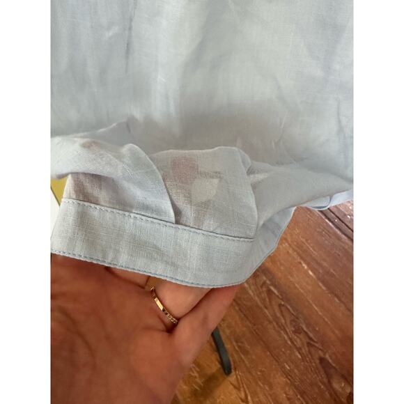 Koch Fern Top | sz SMALL | Light Blue | Cotton Linen Blend - Picture 12 of 16